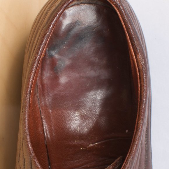 [SOLD] VTG Dack's Plain Toe Blucher Men's Shoe 7 D Brown Sealskin 🇨🇦 Round Toe - Picture 5 of 7